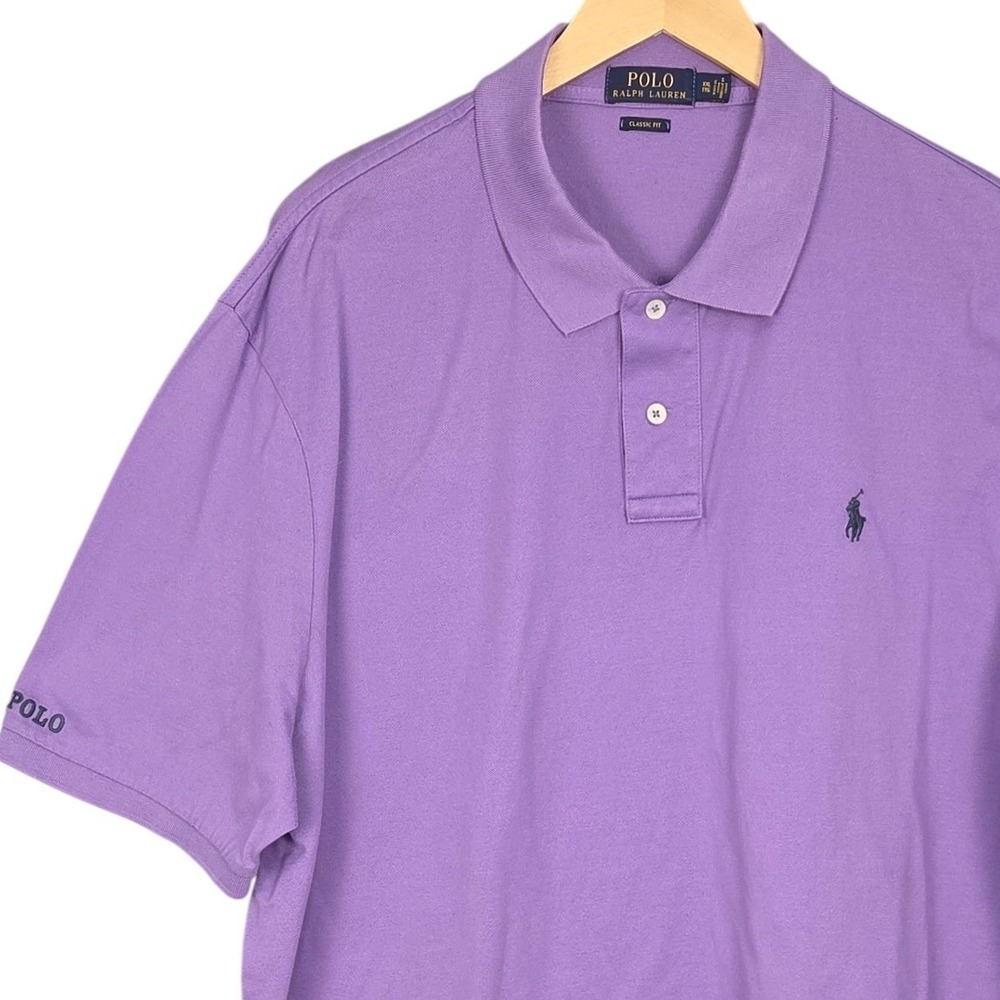 Polo Ralph Lauren Polo Shirt Mens XXL Purple Short Sleeve Classic Fit Cotton